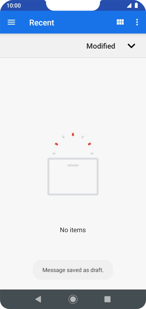 Slide your finger right starting from the left side of the screen and go to the required folder. Slide your finger right starting from the left side of the screen and go to the required folder.