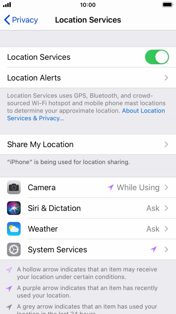 Press the required app.