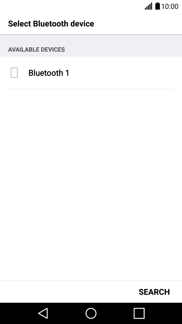 Press the required Bluetooth device and wait while the file is transferred.