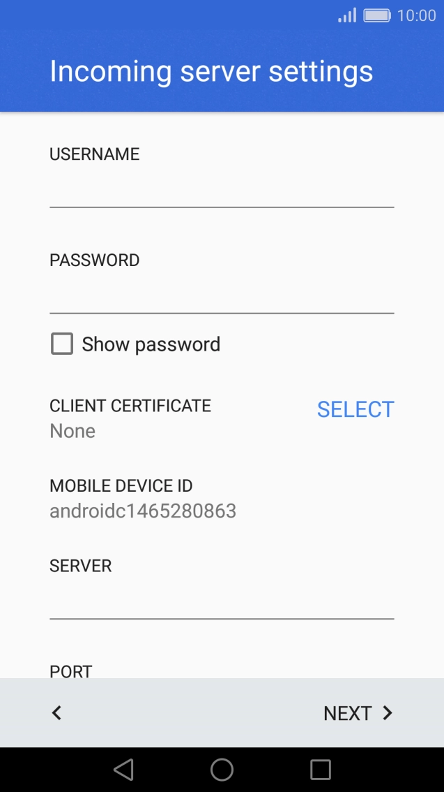 Press SELECT and follow the instructions on the screen to install the required certificate.