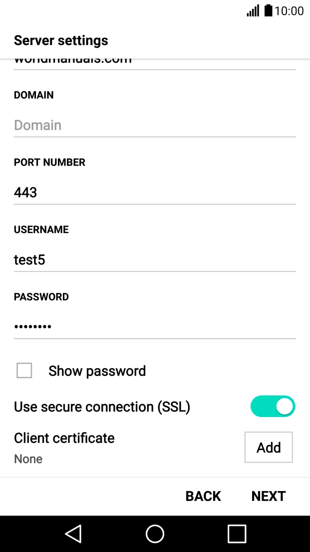 Press the indicator next to 