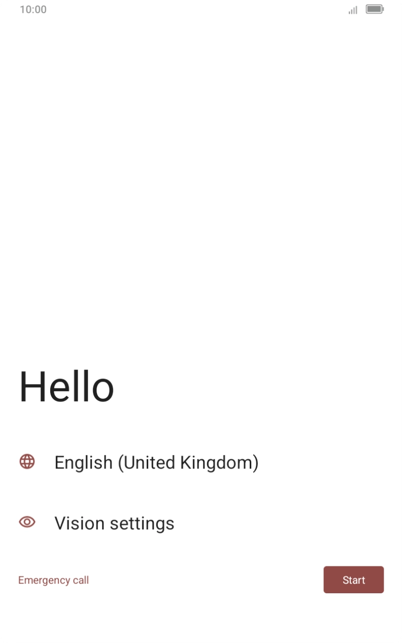 Press the field next to the language icon.