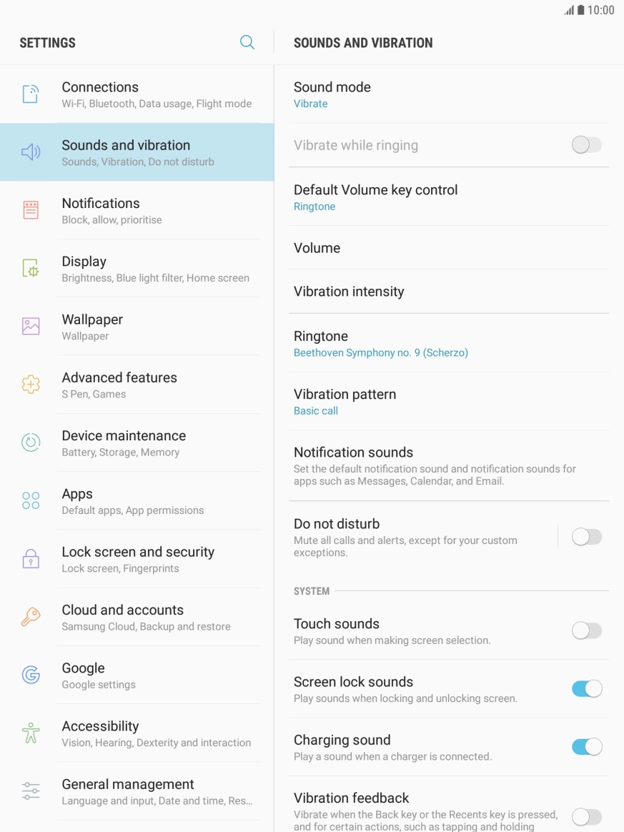 Press the Home key to return to the home screen.