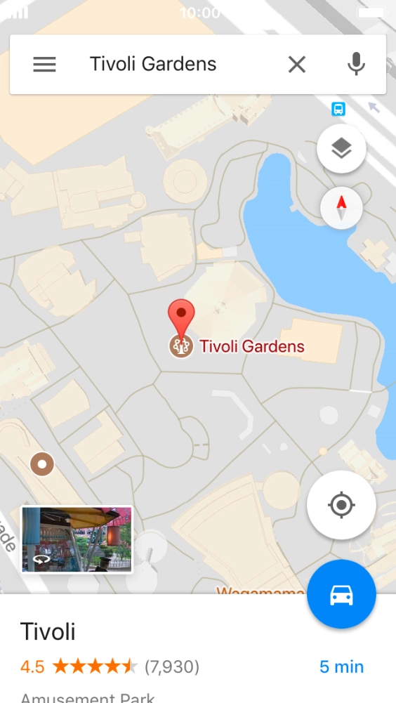 Press the destination at the bottom of the screen. Press the destination at the bottom of the screen.