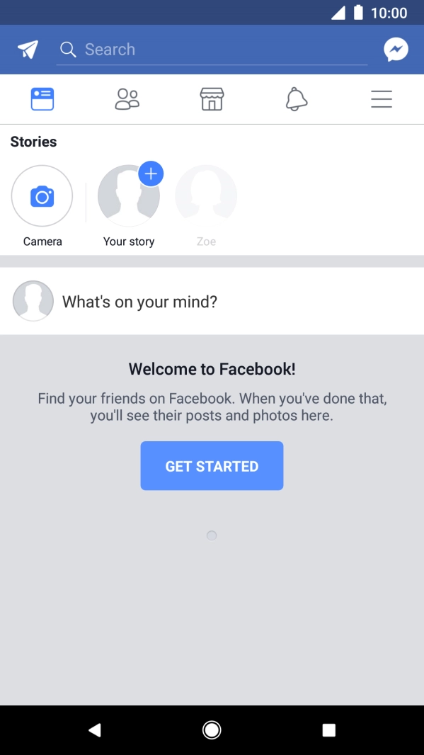 Press the text input field.