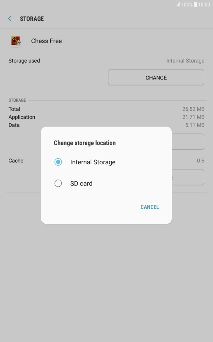 Press the name of the memory card.