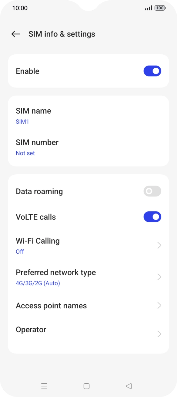 Press Access point names.