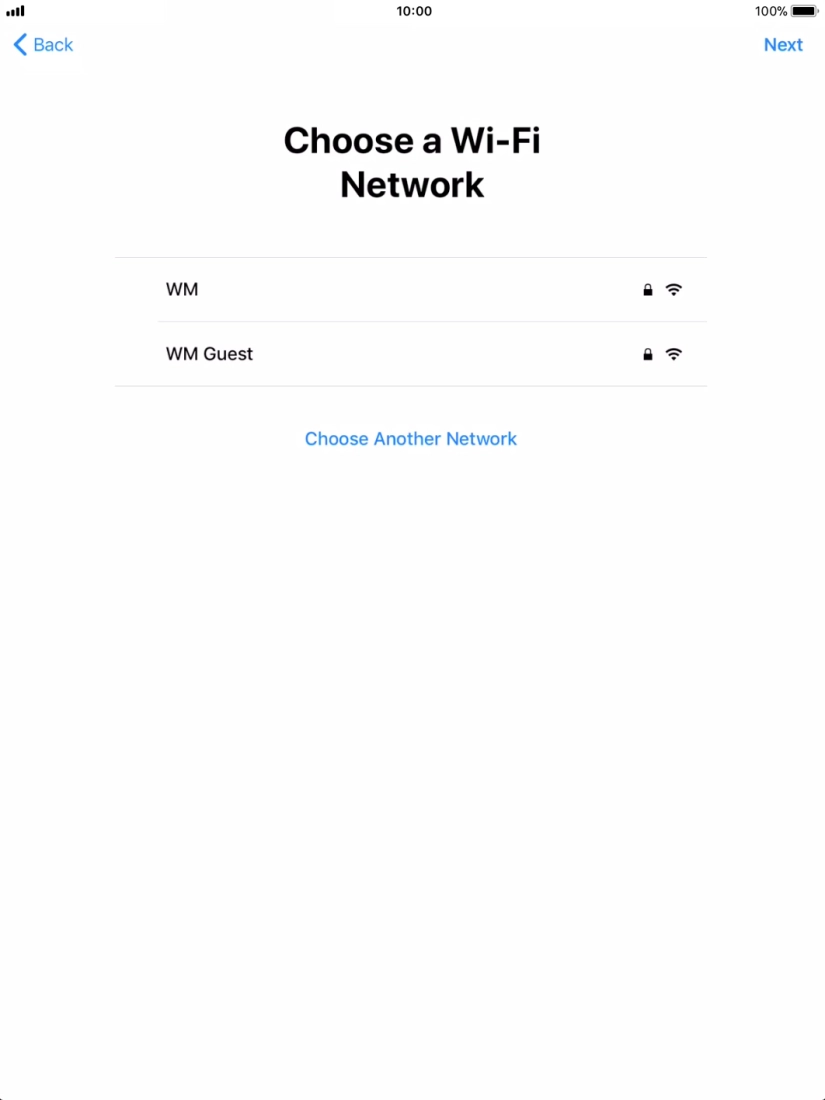 Press the required Wi-Fi network.