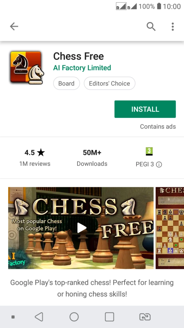 Press INSTALL and follow the instructions on the screen to install the app.