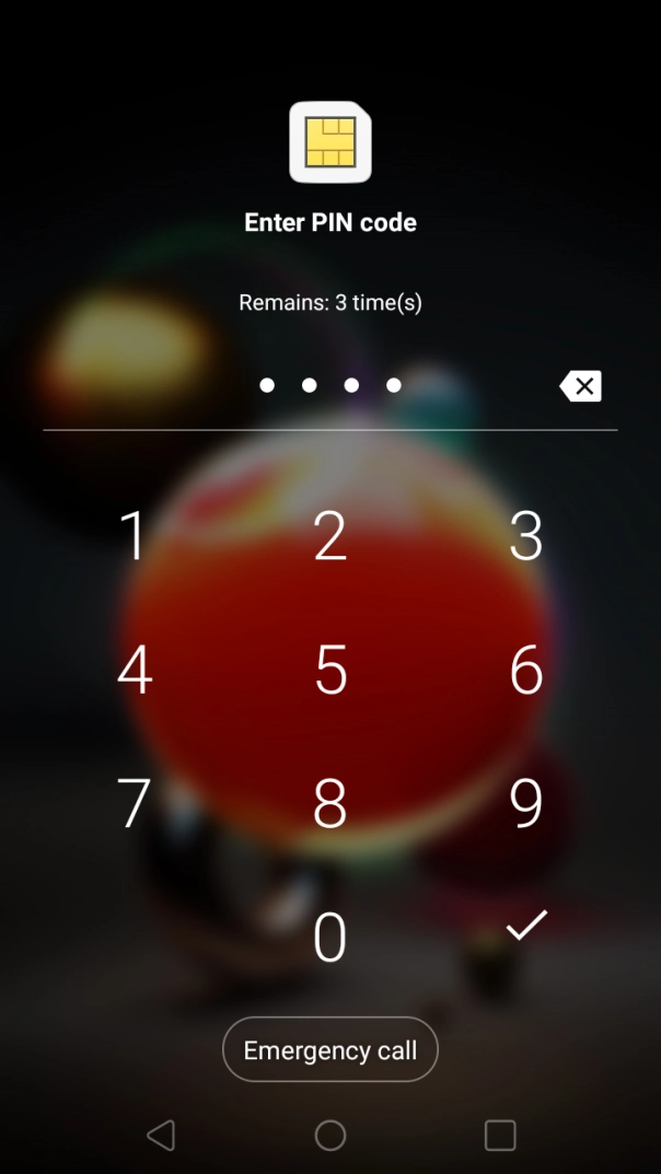 If you're asked to key in your PIN, do so and press the confirm icon.
