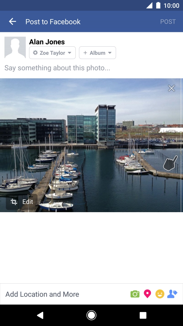 Press the text input field.