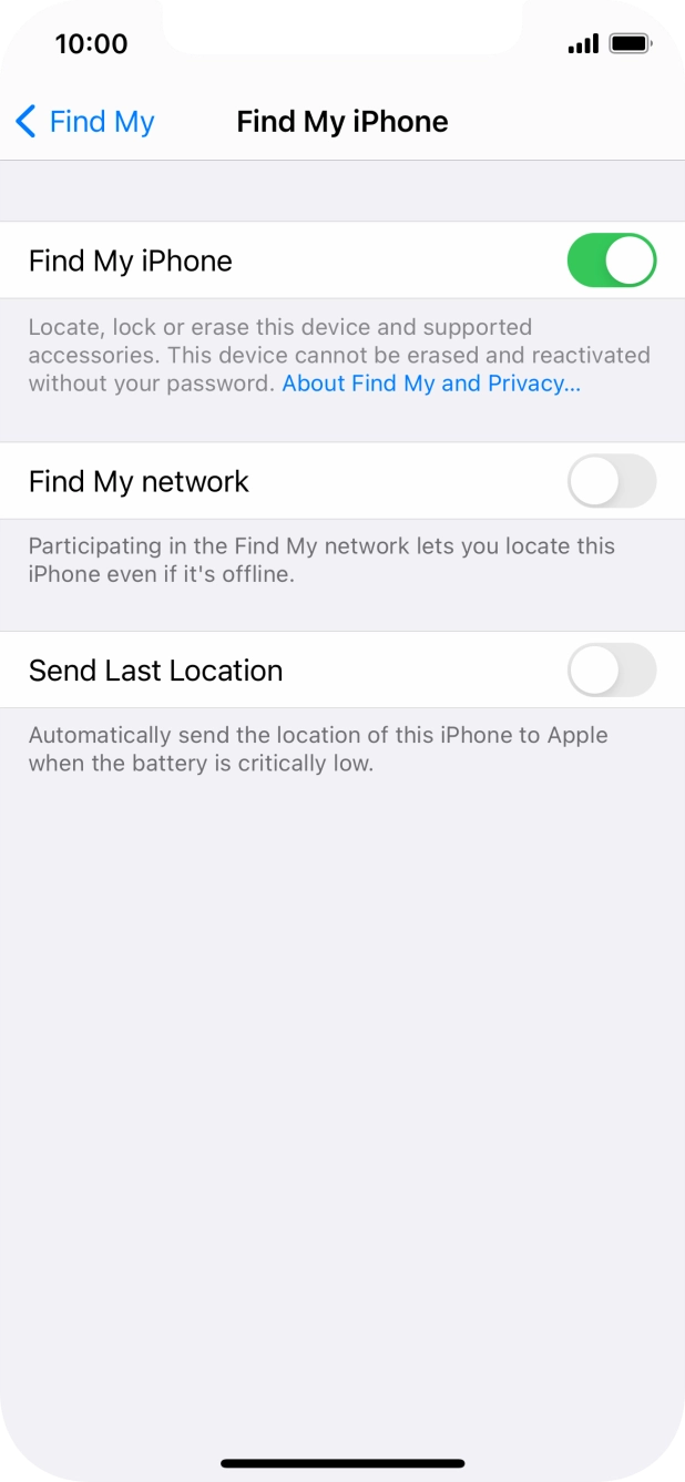 Press the indicator next to 