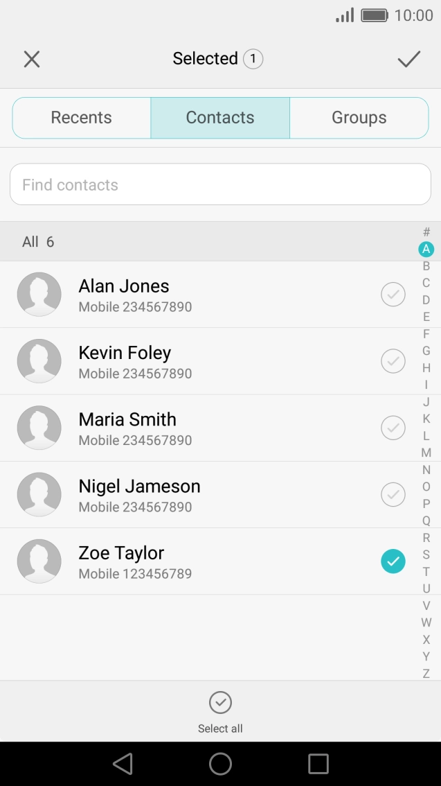 Press the send icon.