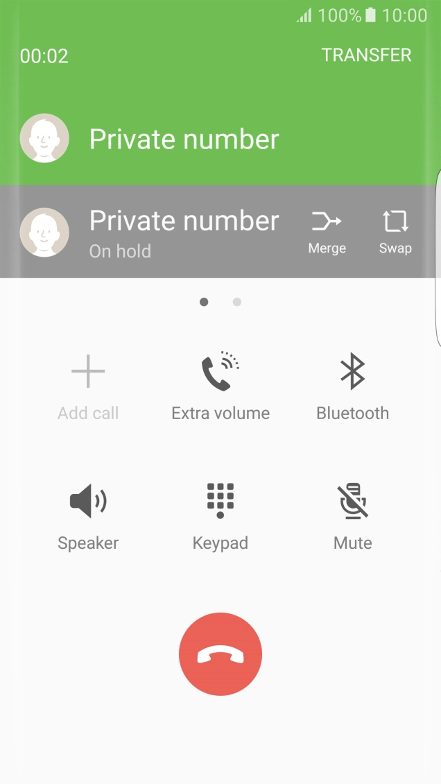 Press Swap to activate the call on hold.