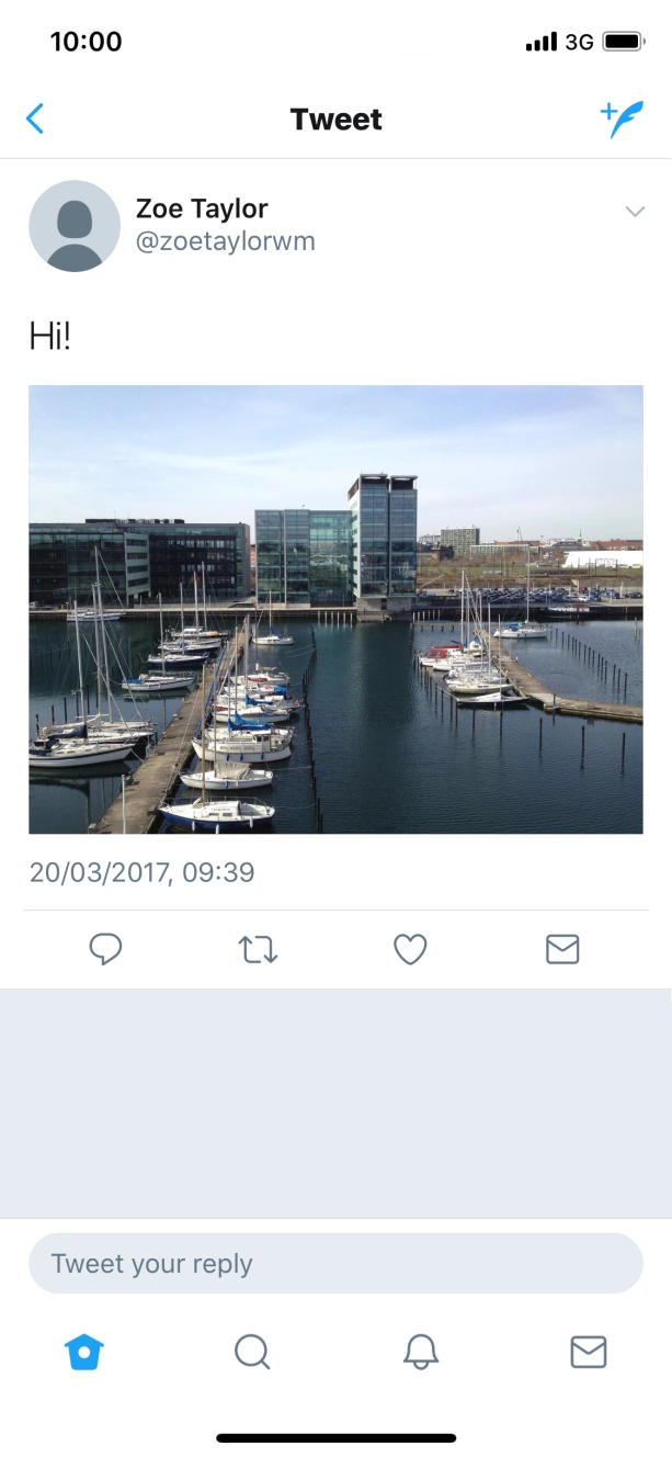 Press the text input field.