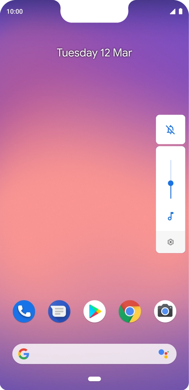 Press the sound mode icon the necessary number of times to turn silent mode on or off.