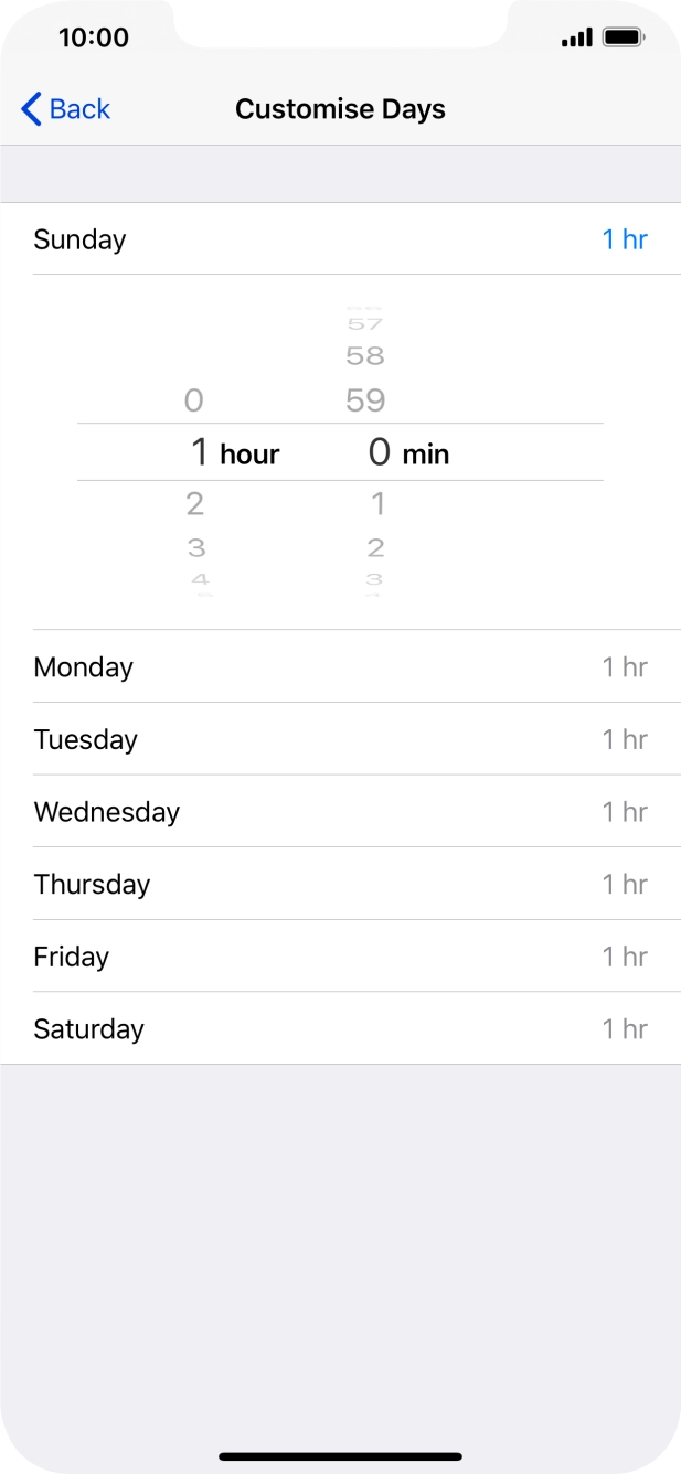 Select the required period.