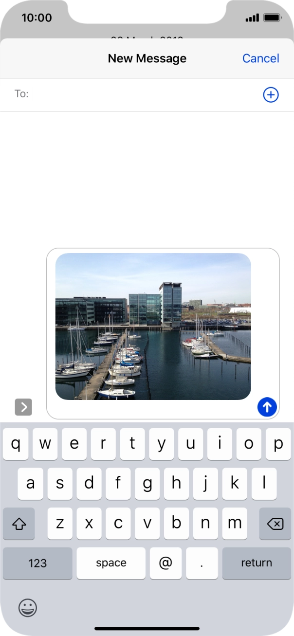 Press To: and key in the first letters of the recipient's name.