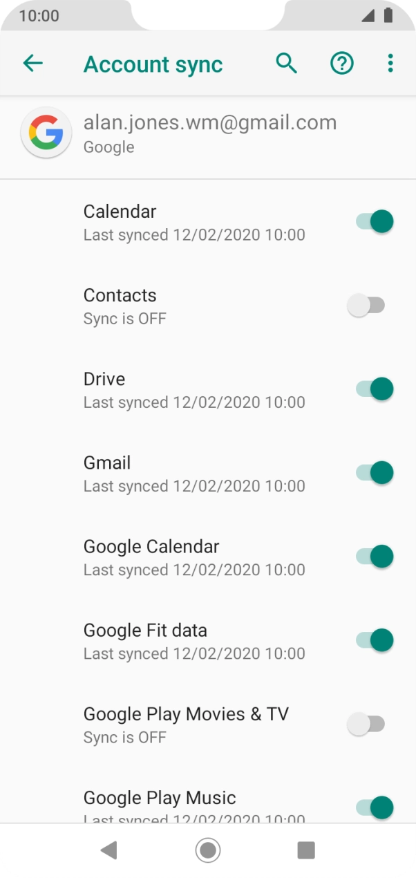 Press the indicator next to 