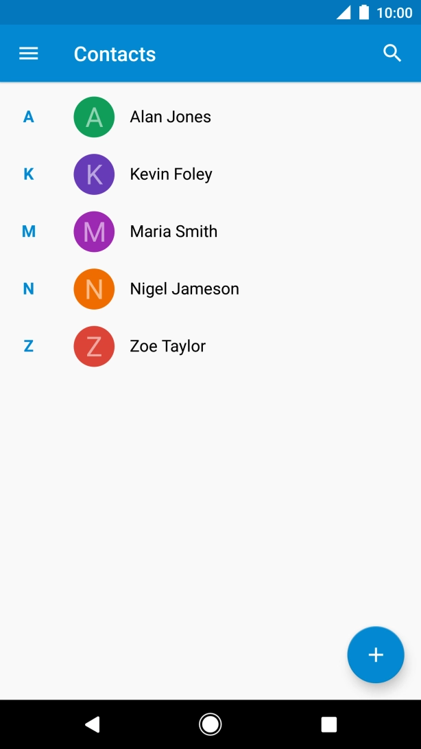 Press the menu icon.
