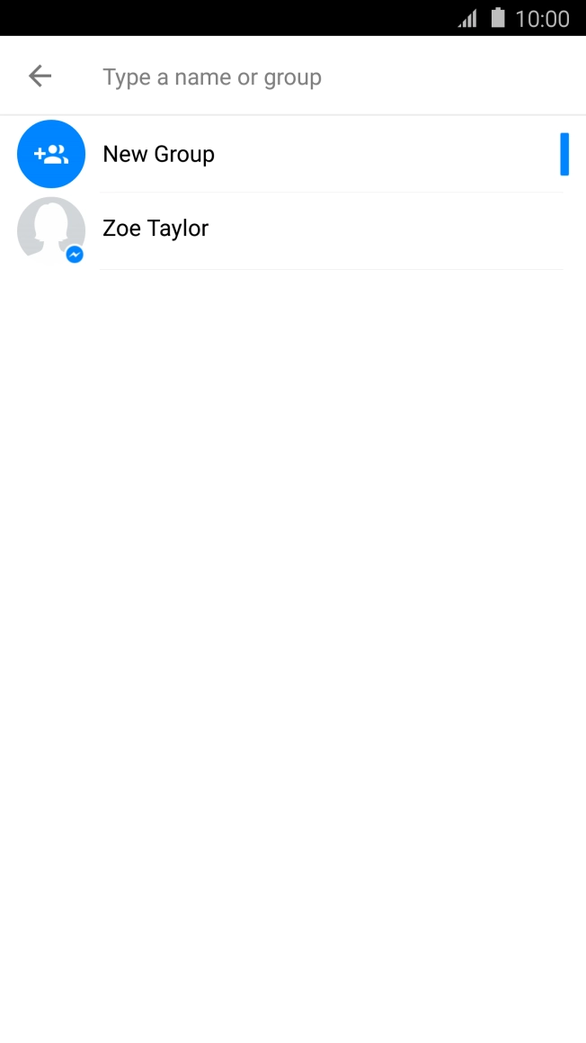 Press Type a name or group and key in the first letters of the recipient's name.