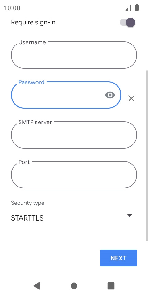 Press the field below 