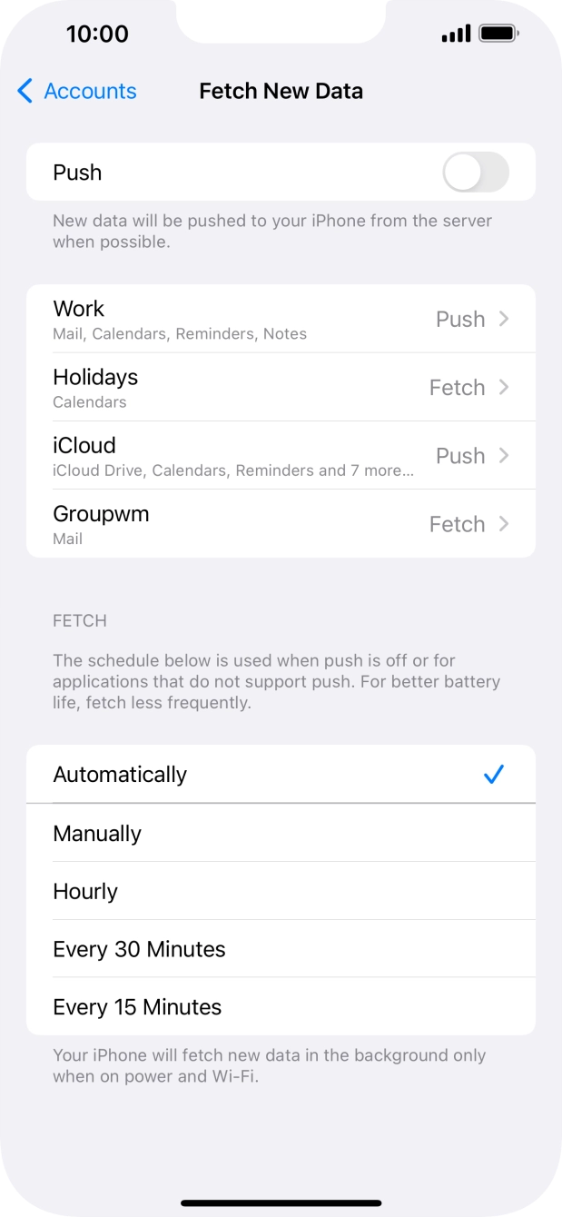 Press the indicator next to 