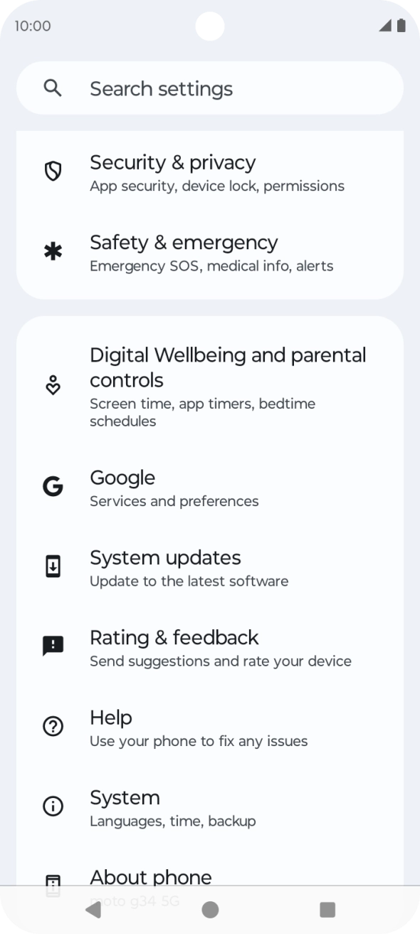 Press System updates.