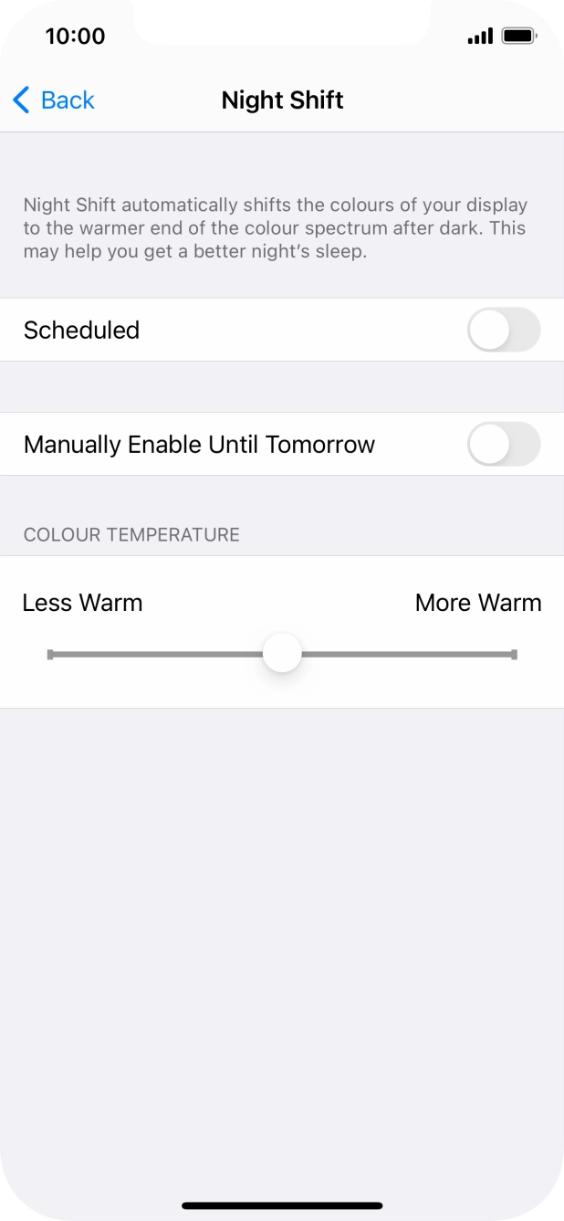 Press the indicator next to 