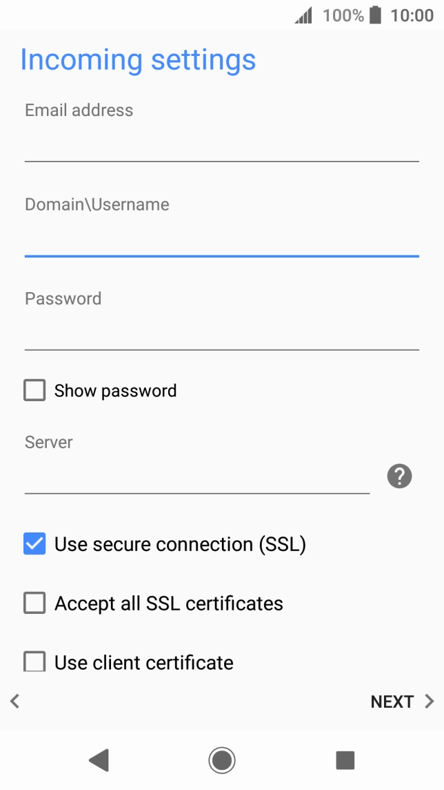 Press the field below 
