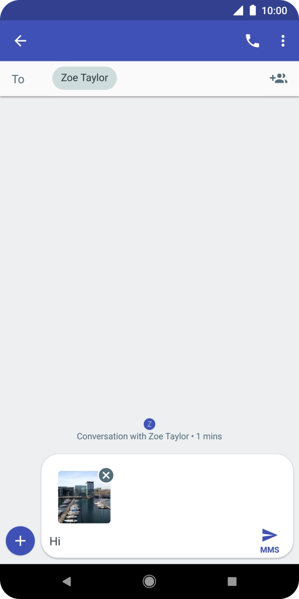 Press the send icon when you've finished your picture message.