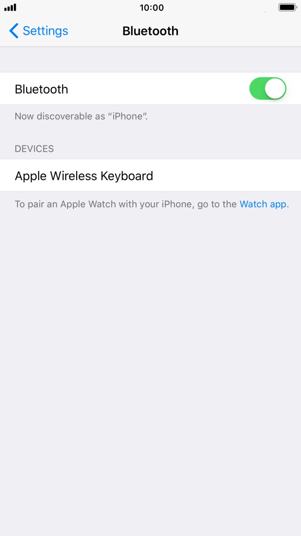 Press the required Bluetooth device and follow the instructions on the screen to pair the device with your phone.