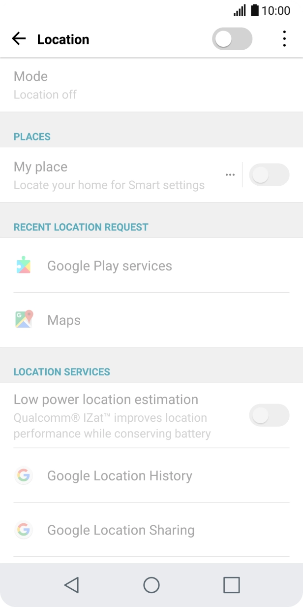 Press the indicator next to 