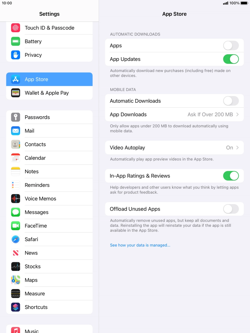 Press the indicator next to 