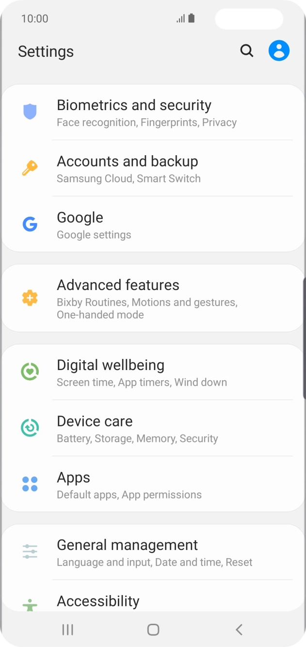 Press Accounts and backup.
