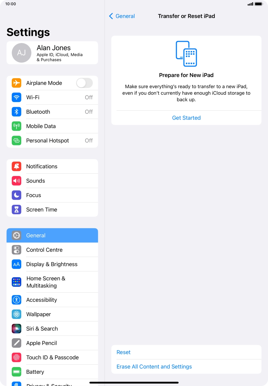 Press Reset. Press Reset.