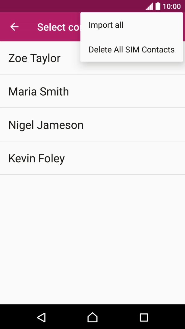 Press Import all. Press Import all.