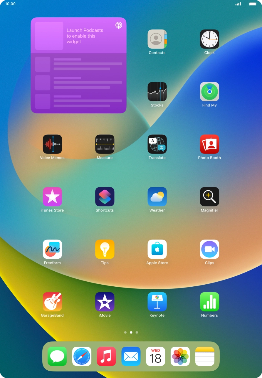 If you're using a Widget Stack: slide up or down on the stack to select the required widget.