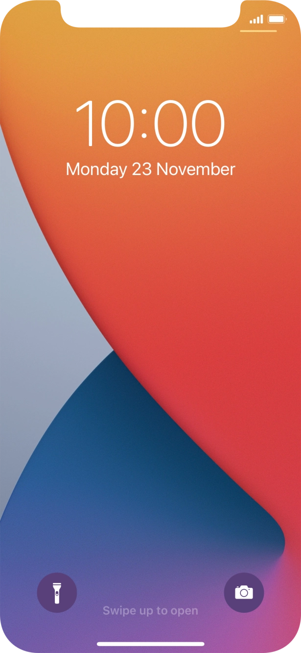 Slide your finger upwards starting from the bottom of the screen.