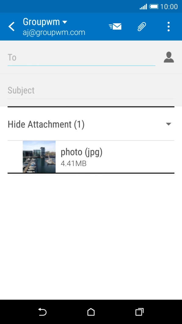 Press To and key in the first letters of the recipient's name.