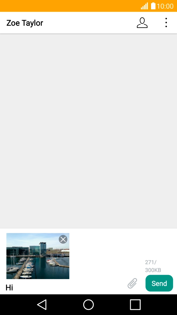 Press Send when you've written your picture message.