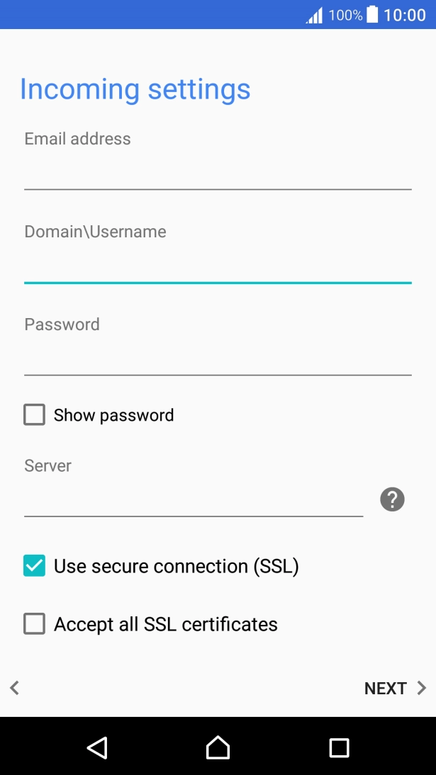 Press the field below 