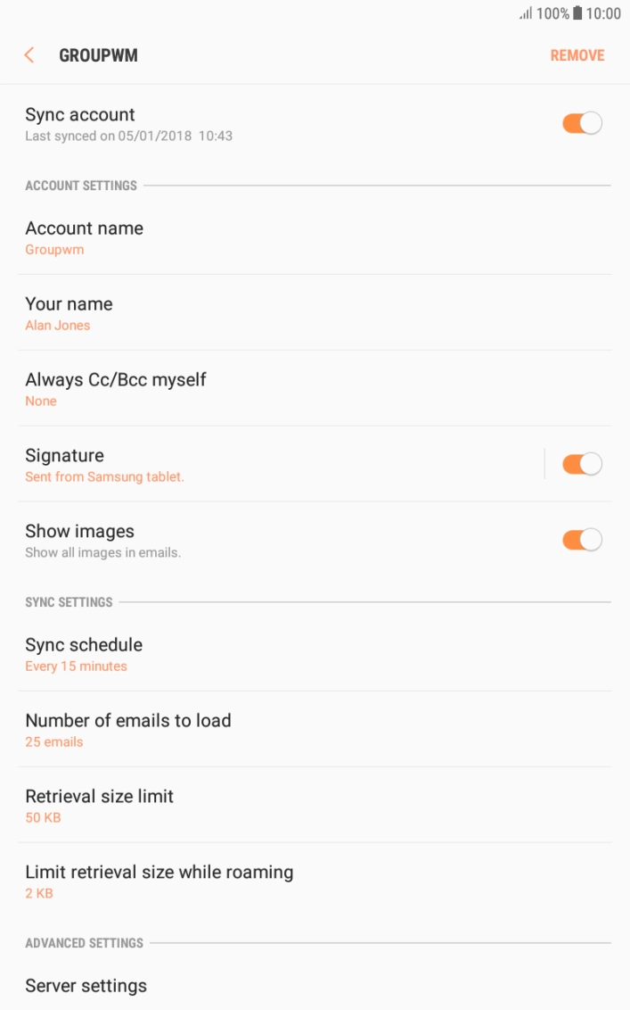 Press Account name. Press Account name.