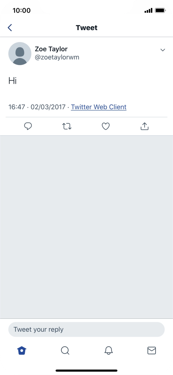 Press the text input field.