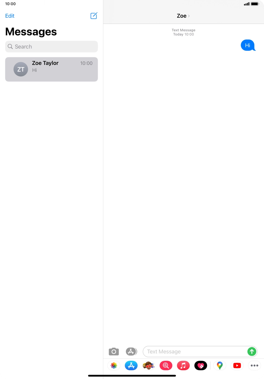 Slide your finger upwards starting from the bottom of the screen to return to the home screen.