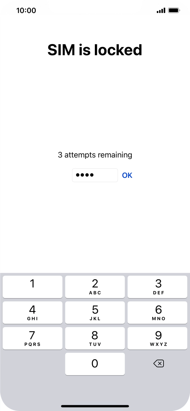 If your SIM is locked, key in your PIN and press OK. If your SIM is locked, key in your PIN and press OK.