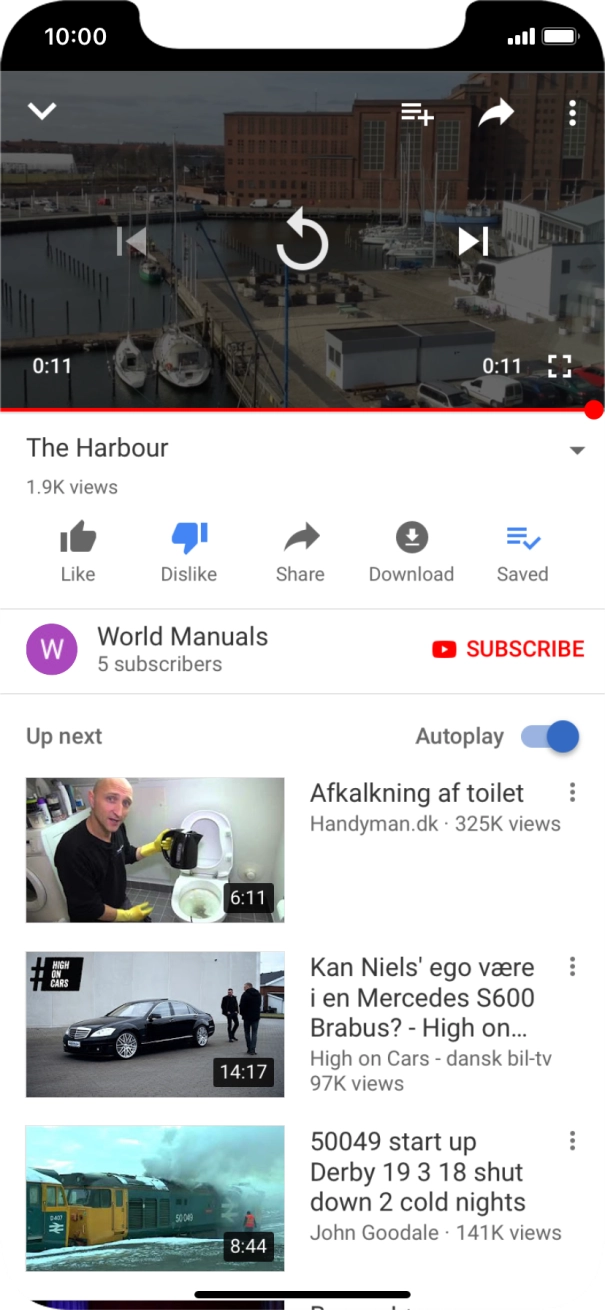 Slide your finger upwards starting from the bottom of the screen to return to the home screen.