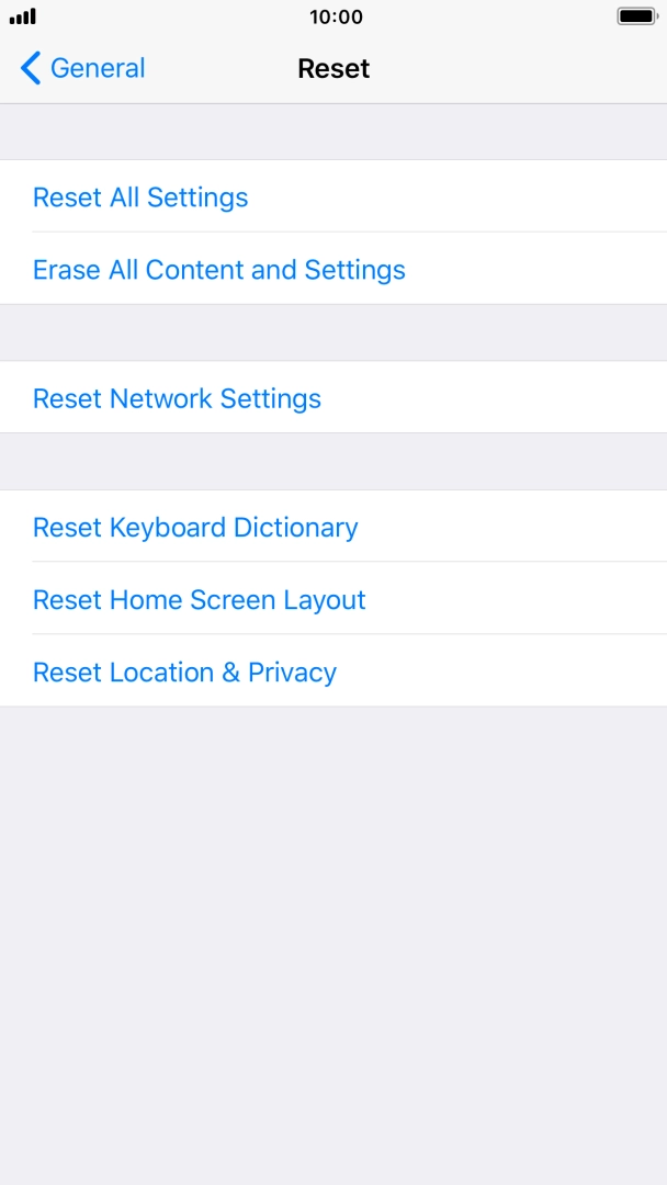 Press Reset All Settings.