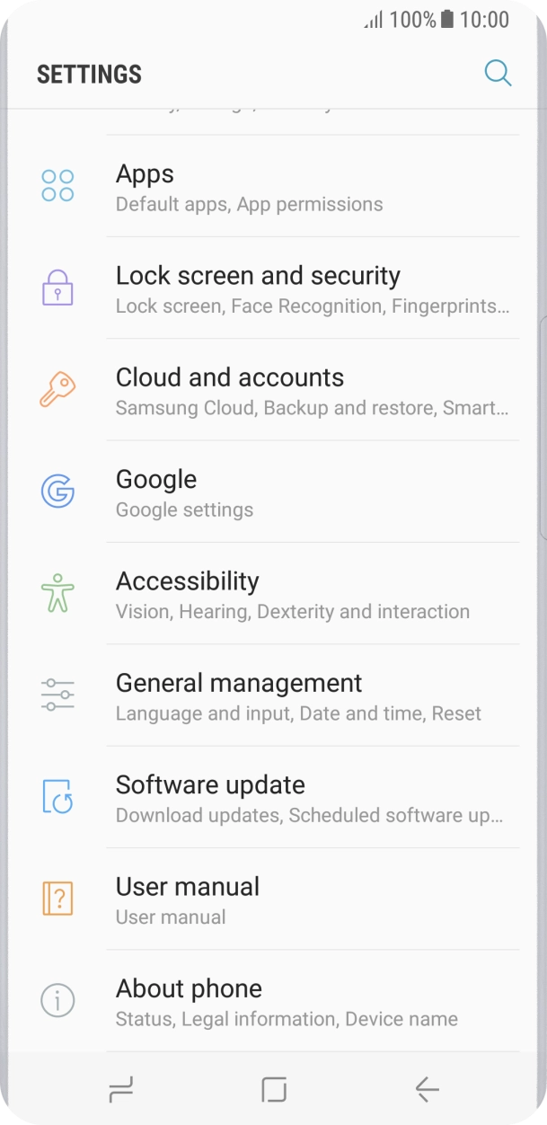 Press Cloud and accounts.