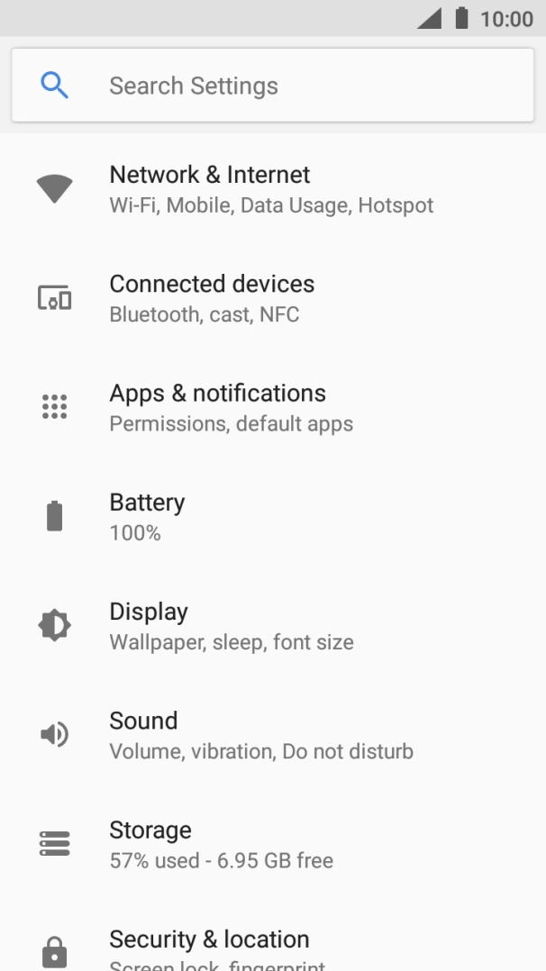 Press Security & location.